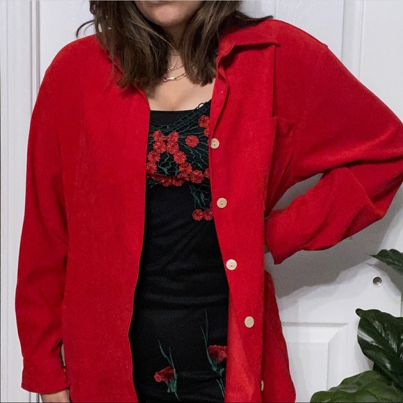 oversized button down blouse - Picture 3 of 4